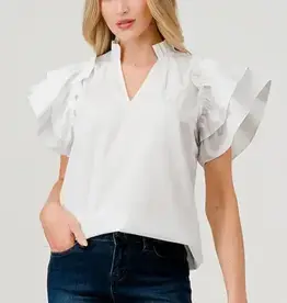 Pixi+ Ivy Harlow Cotton Ruffle Sleeve