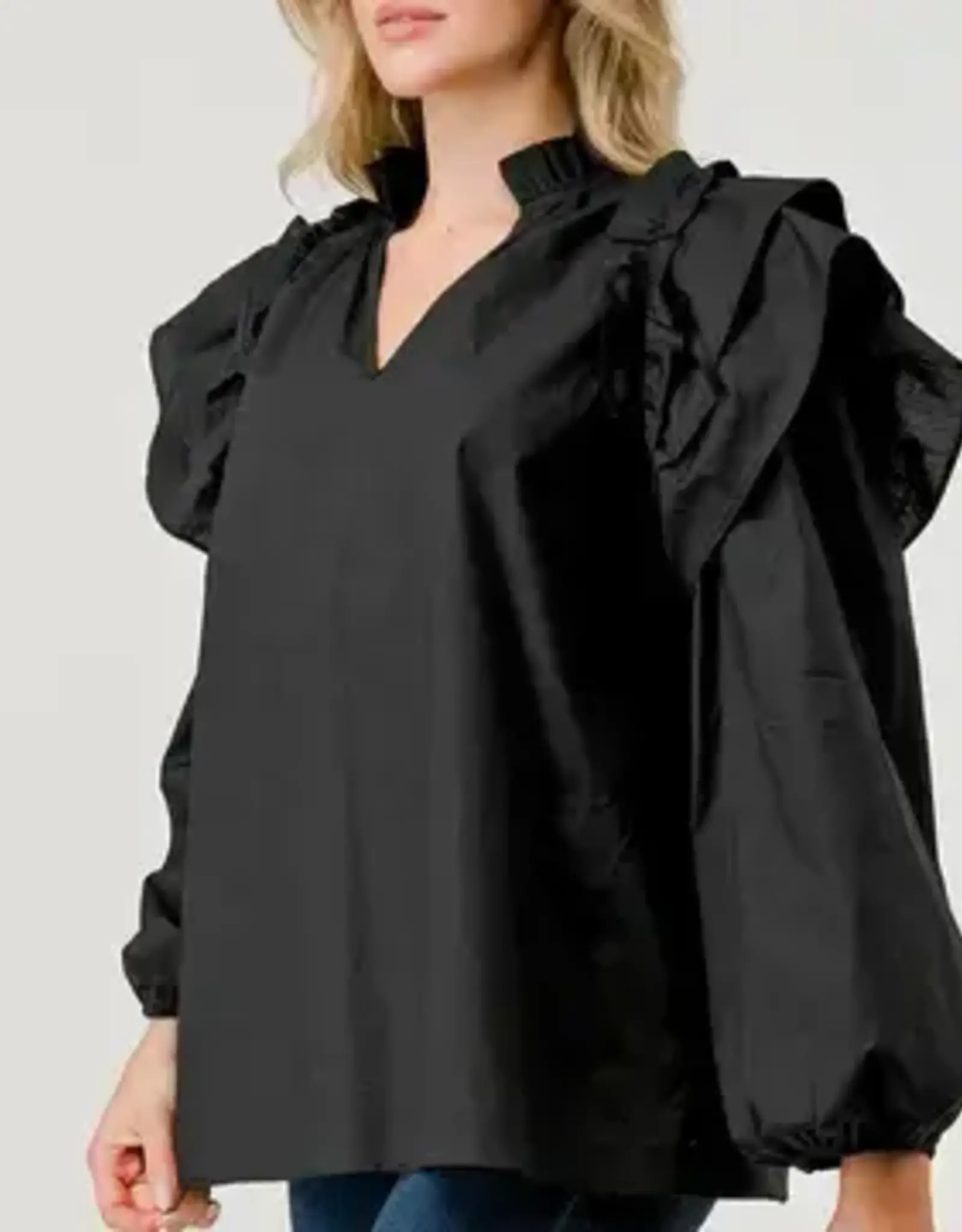 Harlow Balloon Sleeve Black