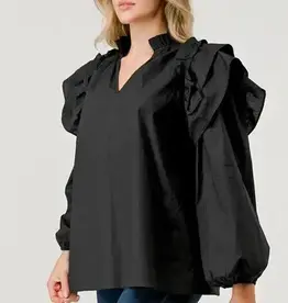 Harlow Balloon Sleeve Black