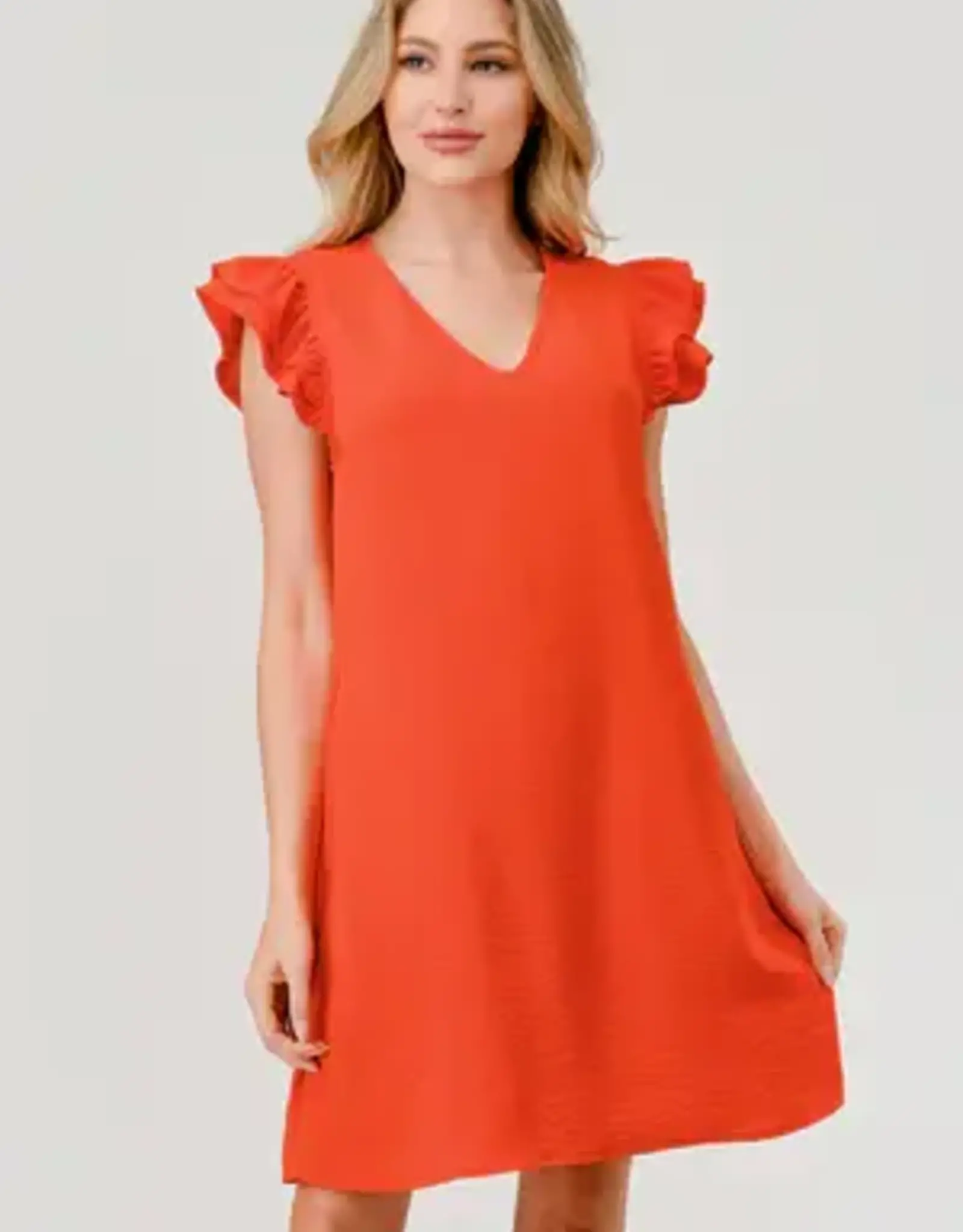 Pixi+ Ivy V-Neck Orange Dress