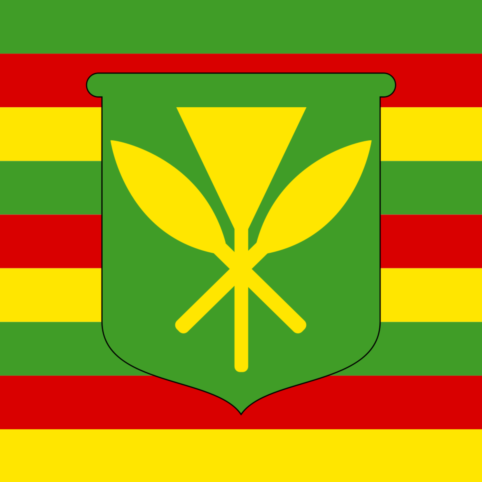 Hawaiian Kanaka Maoli 3x5 Flag