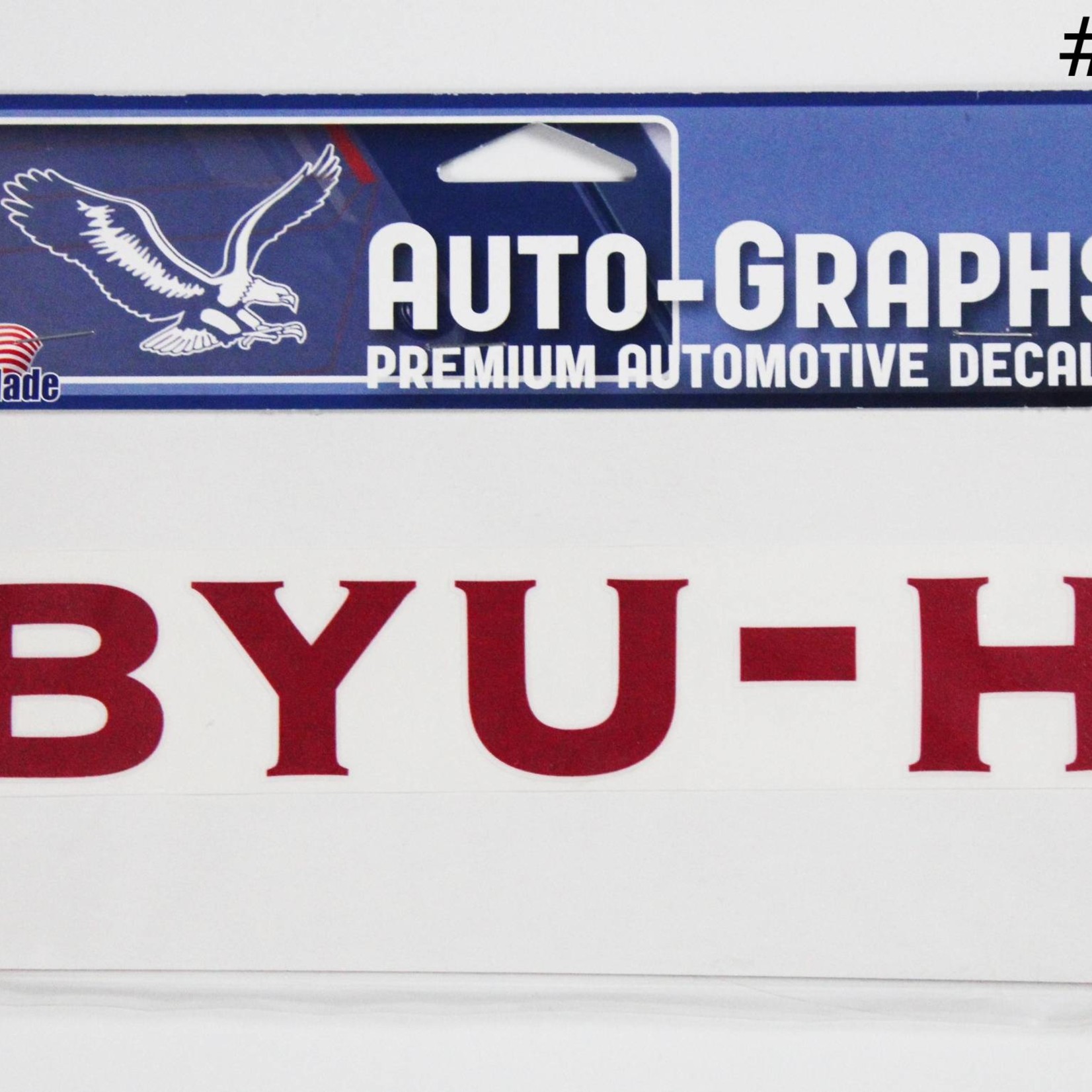 DISC Decals BYUH Large -  #2 DISC BYU-H RED W/WHITE OUTLINE