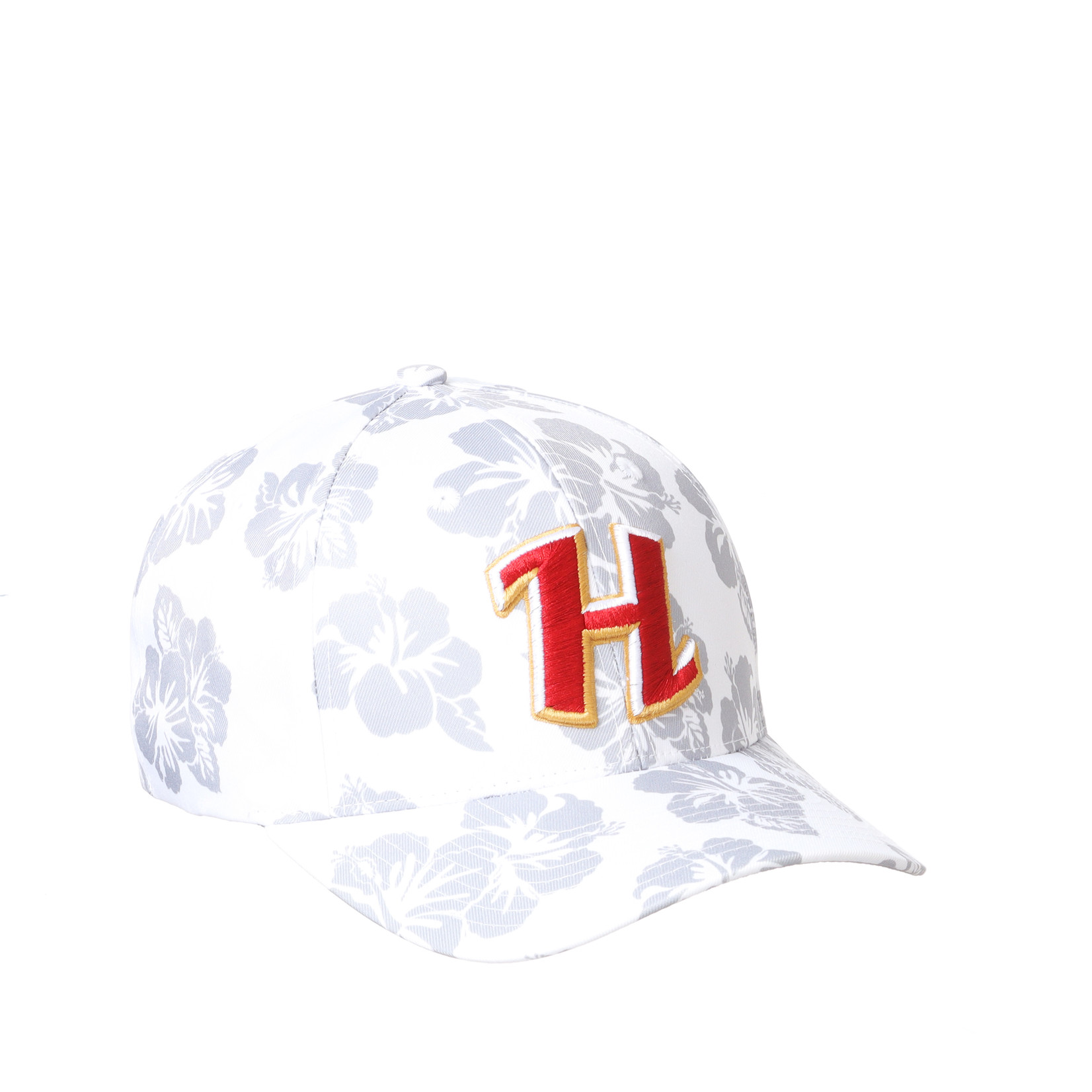 ZEPHYR Zephyr Logo "H" Cap -  White Grey Hibiscus / Red Writing