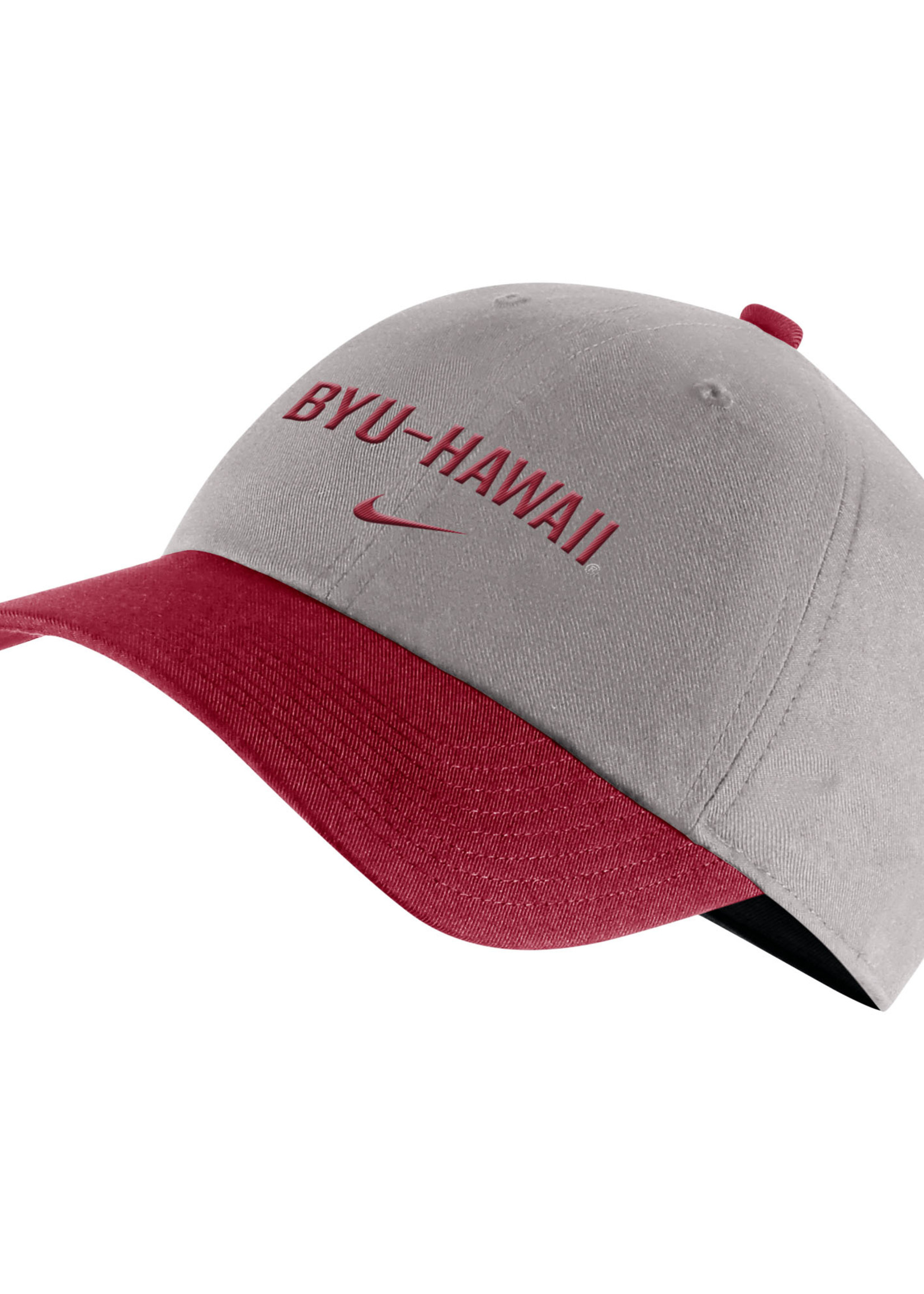Nike Grey & Crimson BYU-Hawaii Color Block Cap