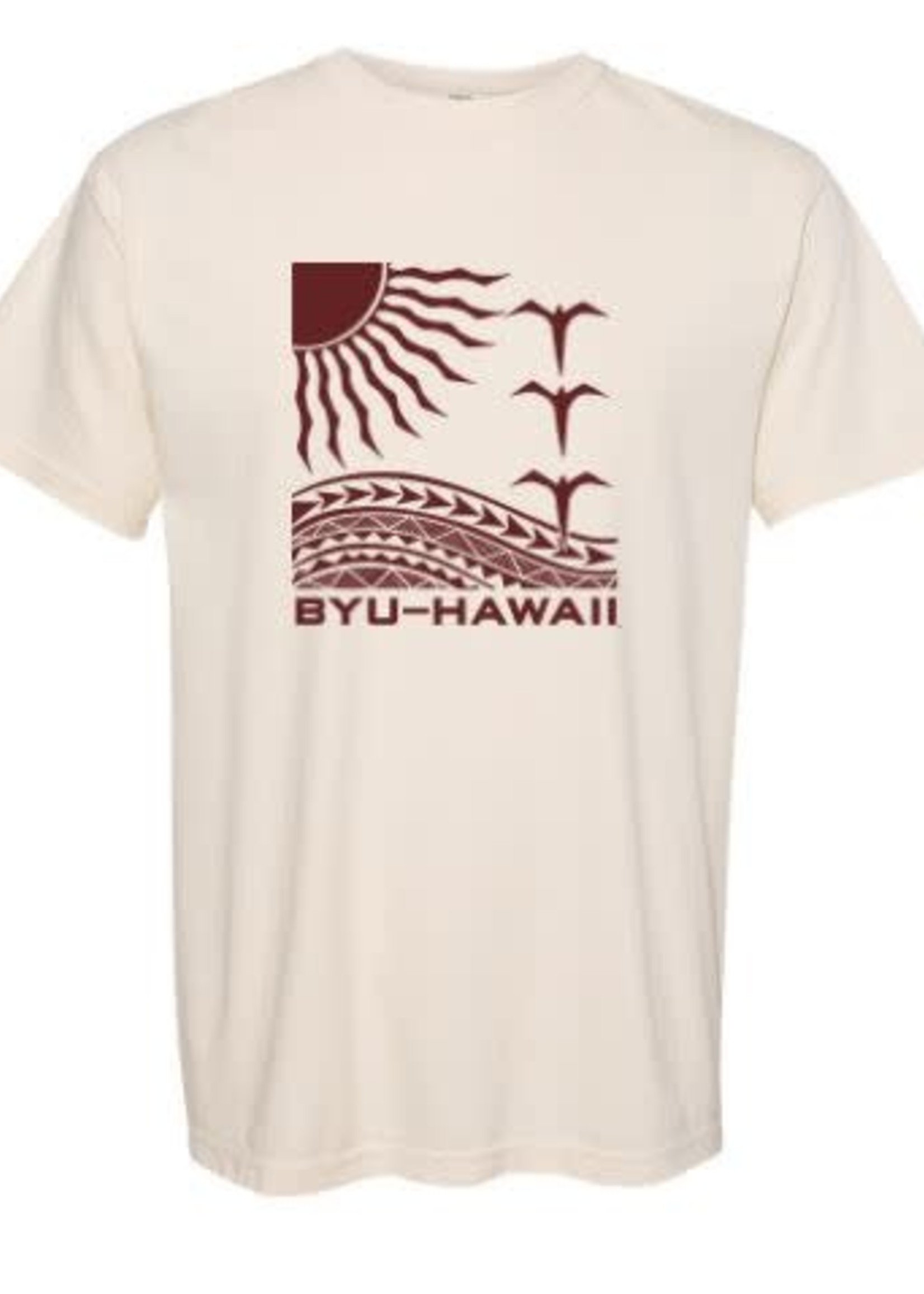 BYU-Hawaii Pigment Dyed Tee Ivory-