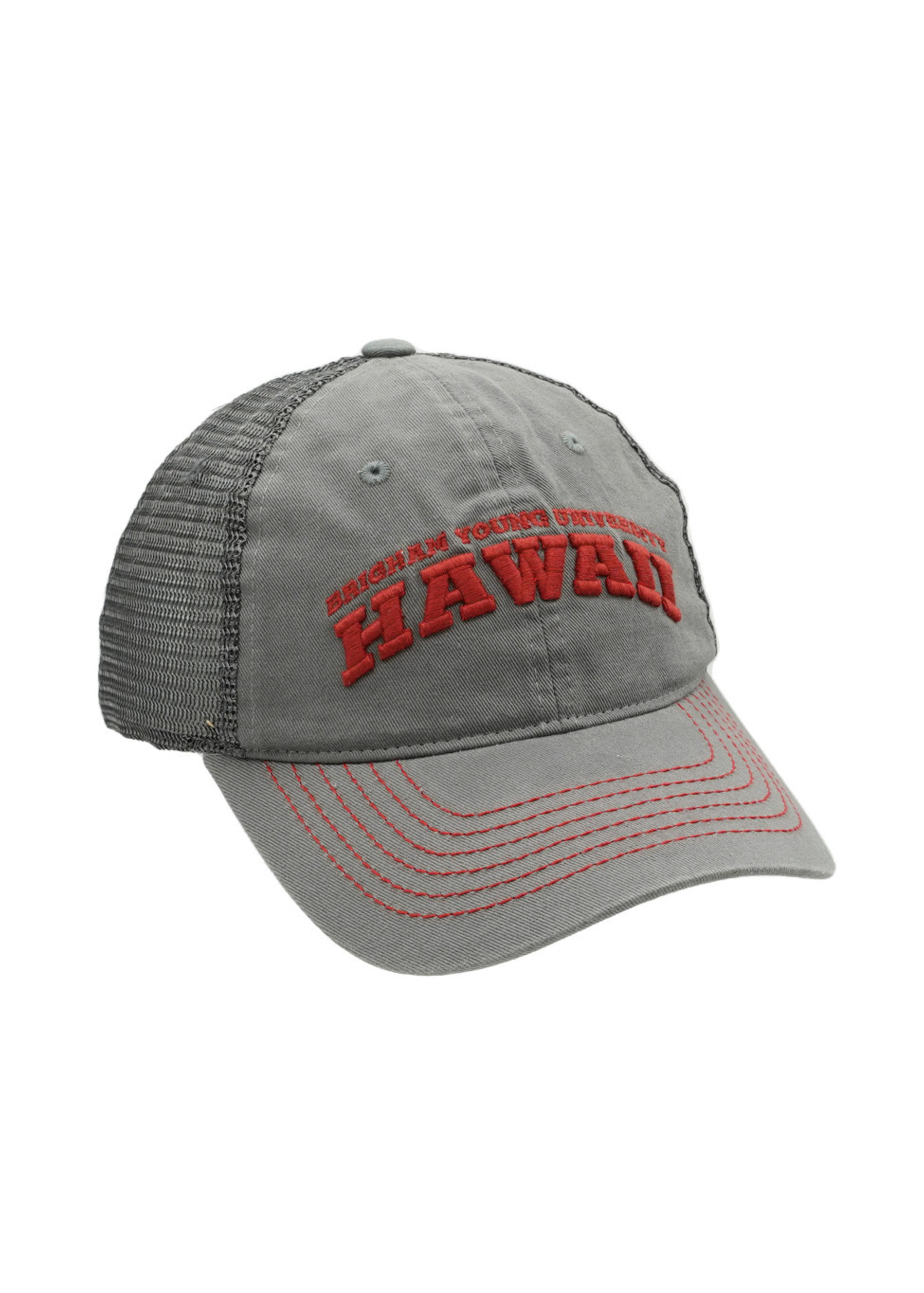 Zephyr BYU Hawaii Arched Grey/Red Hat