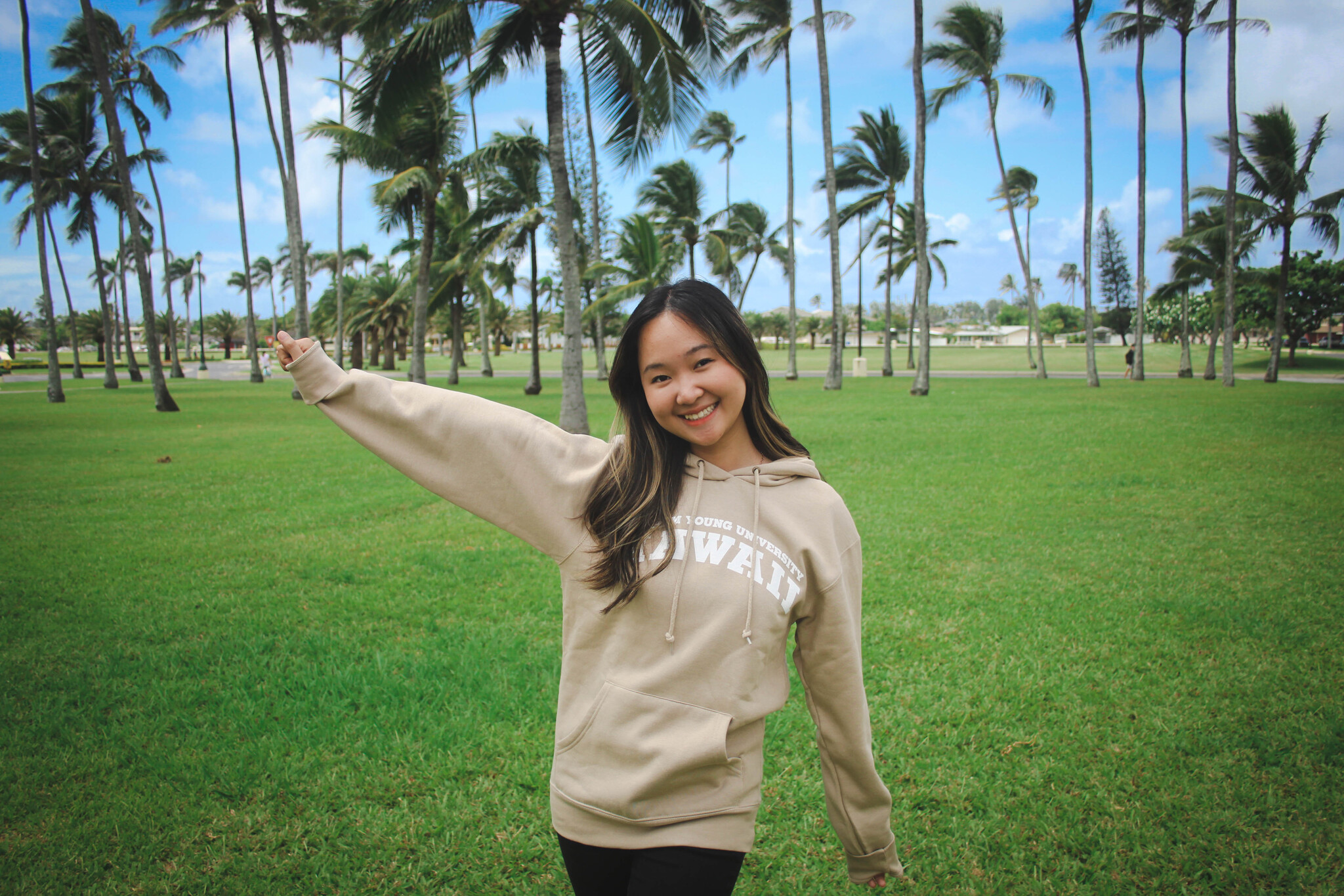 BYU Hawaii Khaki Hoodie BYUH Store