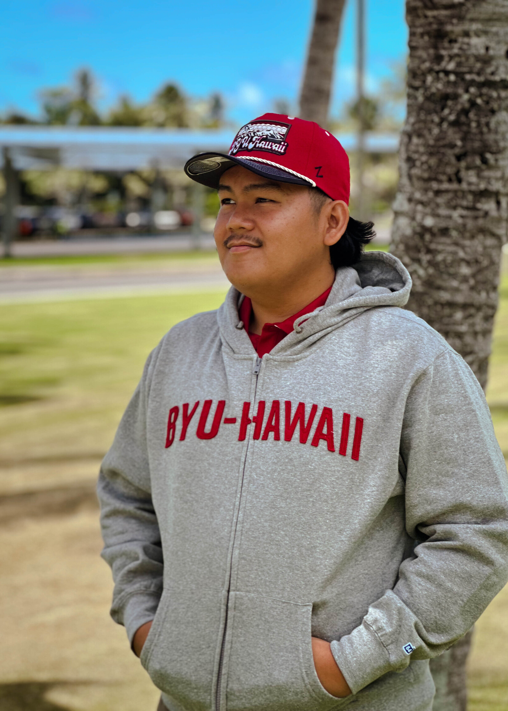 DISC BYU-Hawaii Zip Up Hoodie Graphite