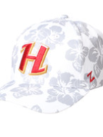 ZEPHYR Zephyr Logo Cap -  White Grey Hibiscus / Red H