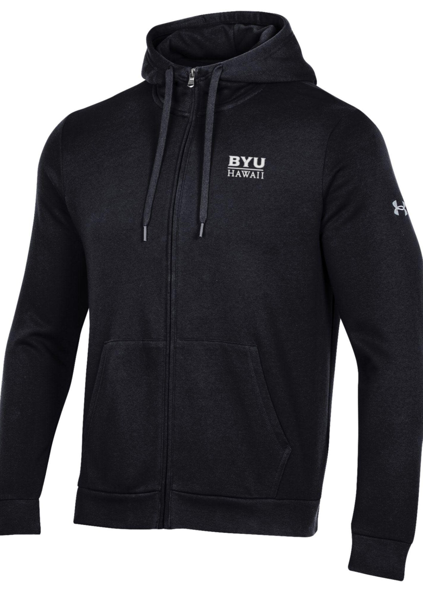 UA Zip Up Hoodie Black BYUH Store