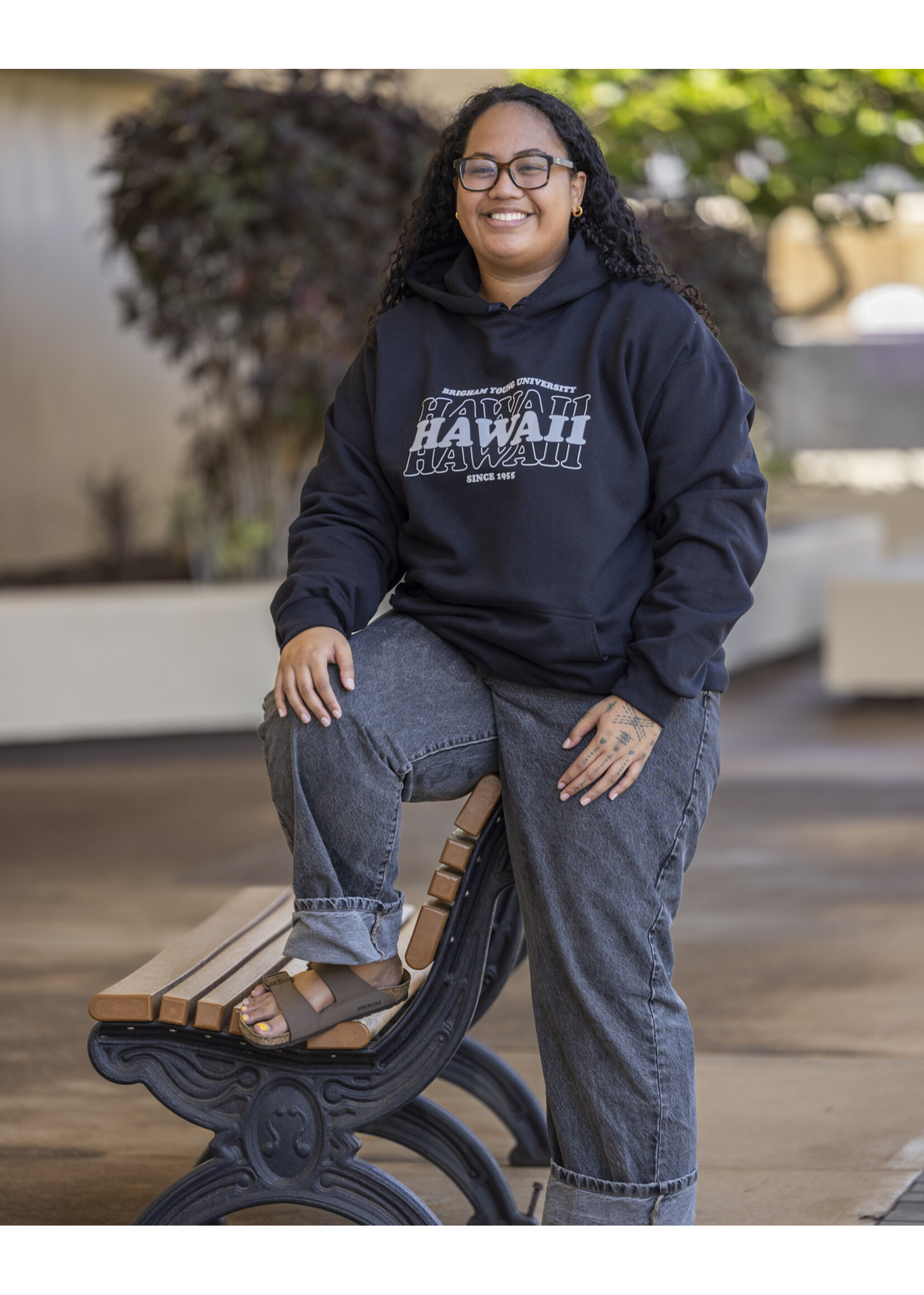 Gildan Blocked Monogram Hoodie -