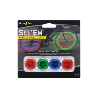 Light Nite Ize See'Em Spoke Lights Assorted 4/Pack
