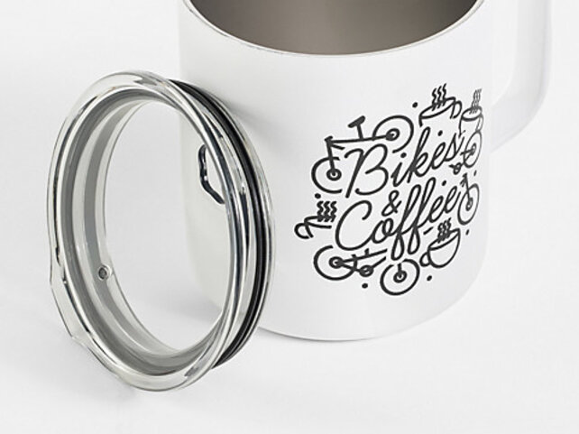 Trek Bikes & Coffee Mug 14oz White