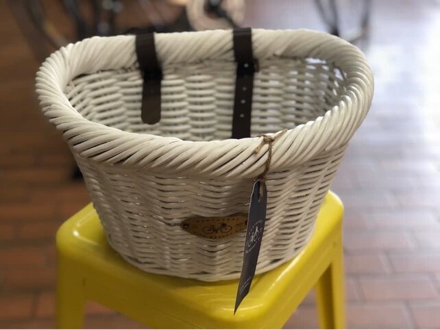 Nantucket Cruiser Basket  14in (l) x 10.5in (w) x 9.5in (h)- White