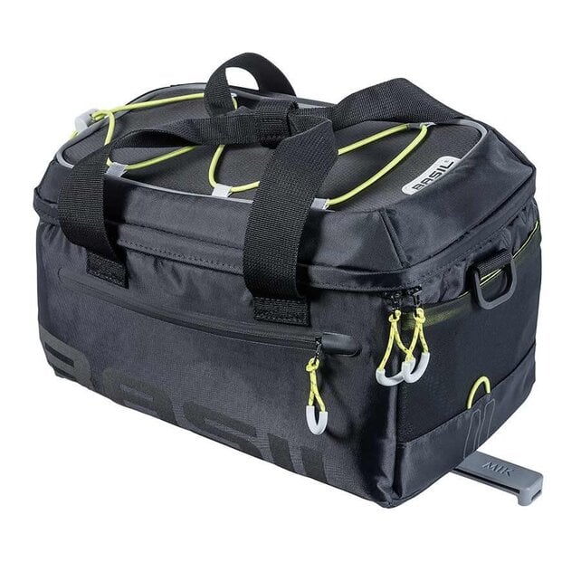 Basil, Miles MIK, Trunk Bag, 7L, Black/Lime