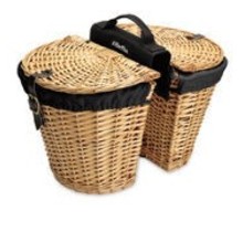 BASKET ELECTRA WICKER W/LINERS NATURAL REAR