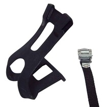 EVO, Double toe-clips, Nylon straps, Black, Large