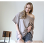 Terry French Drop Shoulder Top - Mocha