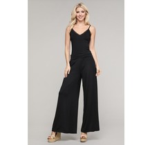 Plus Palazzo Pants Wide Leg  Black