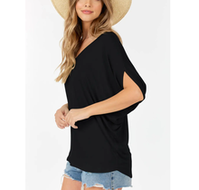 Jackie V Neck Top with Dolman short sleeves