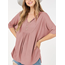 Melissa Short Sleeve Shirring Detail Button