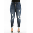 Kancan Gemma Curvy Button-Fly Distressed Denim Jeans Plus