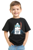 Kids Shark Area Tee - Black