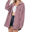 Tia Brushed Shacket - Eggplant