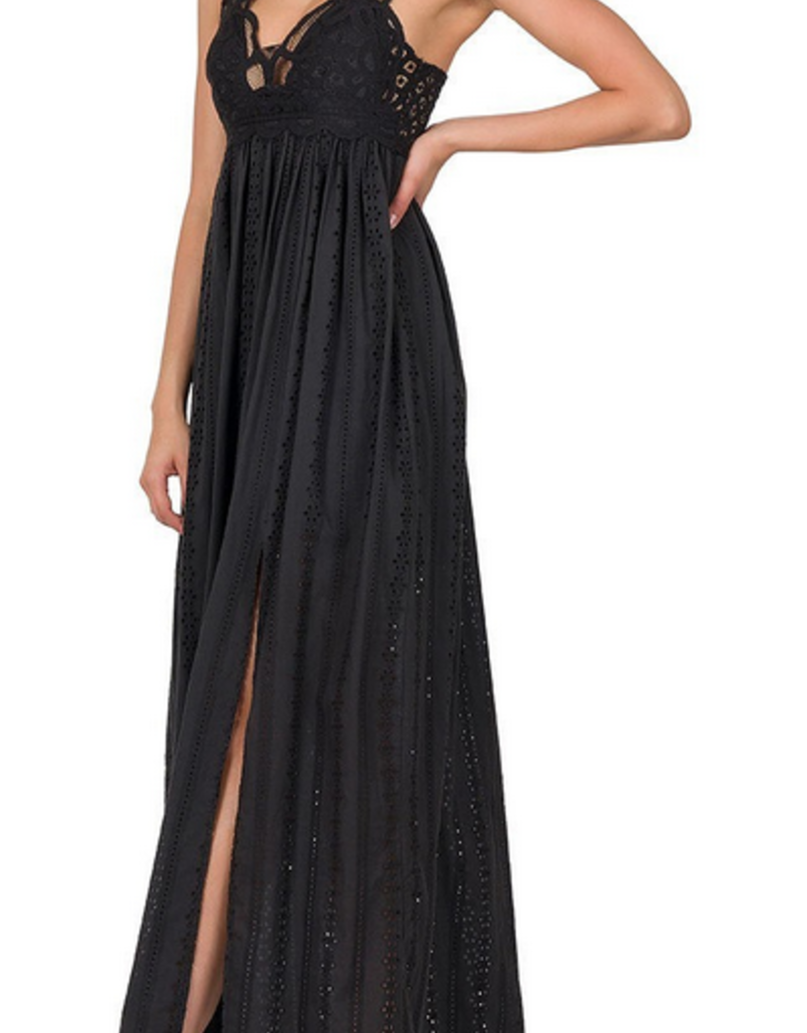 Kandi Bralette Long Dress - Black