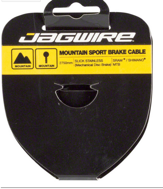 Jagwire, Slick, Brake Cable, Mountain Sport, Stainless, 2000mm