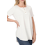 Nora Short Sleeve Button Top Ivory