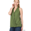 Taylee Crossover Halter - Ash Olive