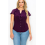 Mina Ruffle Front Top Plum