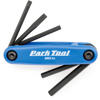 Park Tool, AWS-9.2, Folding screwdriver/ hex wrench set, 4mm, 5mm, 6mm, Flat blade and T25