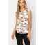 Koa Keyhole Ruffle Ruffle Top Ivory Mauve