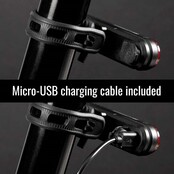 EVO, NiteBright 100, Light, Rear, Black  Micro USB