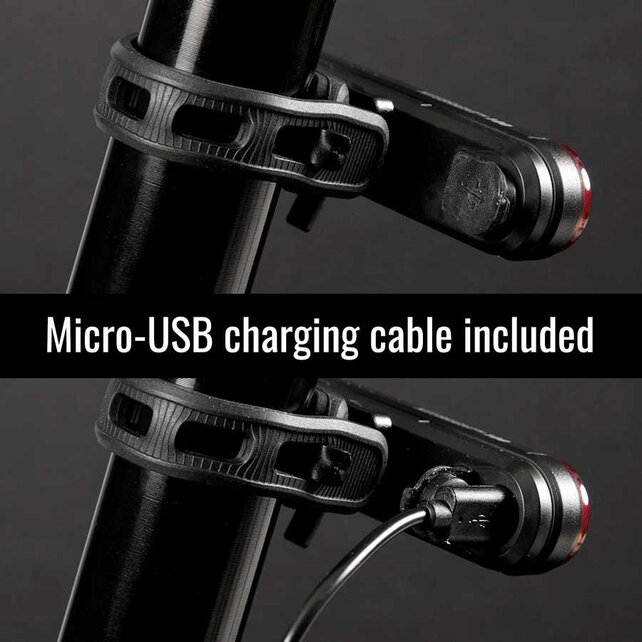 EVO, NiteBright 100, Light, Rear, Black  Micro USB