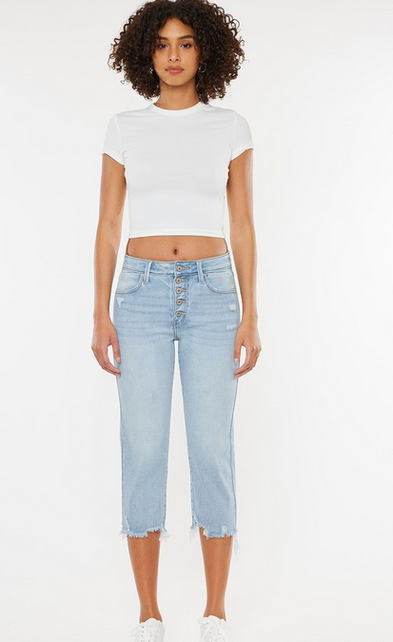 Kancan Celene High Rise Capri Jean Light