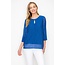 Mabel Pleated Crepe Blouse - Royal