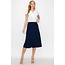 Thalia Button Down Aline Midi Skirt - Navy