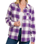 Neely Cotton Plaid Shacket Violet