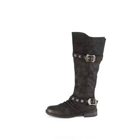 Jagger Mid-Calf Buckle Boot - Black