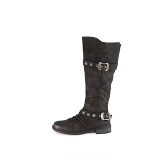 Jagger Mid-Calf Buckle Boot - Black