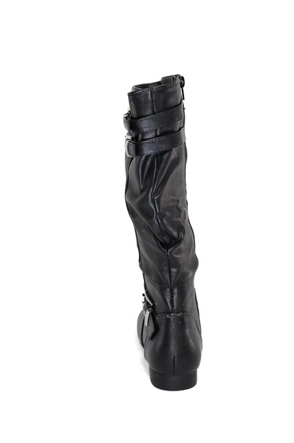 Christina Vegan Friendly Mid-Calf Buckle Boot - Black Christina Vegan Friendly Mid-Calf Buckle Boot - Black
