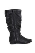 Christina Vegan Friendly Mid-Calf Buckle Boot - Black Christina Vegan Friendly Mid-Calf Buckle Boot - Black