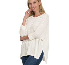 Reese Jacquard Sweater White