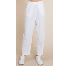 Jemma Baggy Solid Pant White