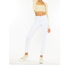 Piper High Rise Slim Straight White Jean
