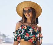 Logan Off Shoulder Bikini Top - Black