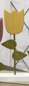 Wooden Tulip Pedestal - Yellow
